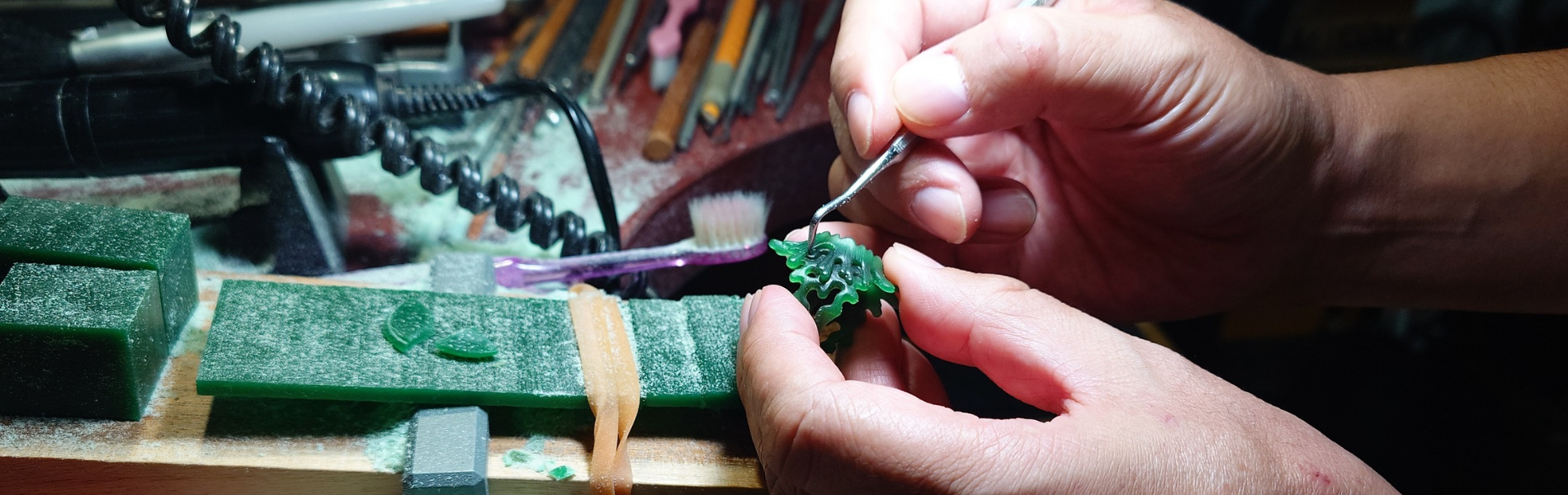 彫金教室の風景